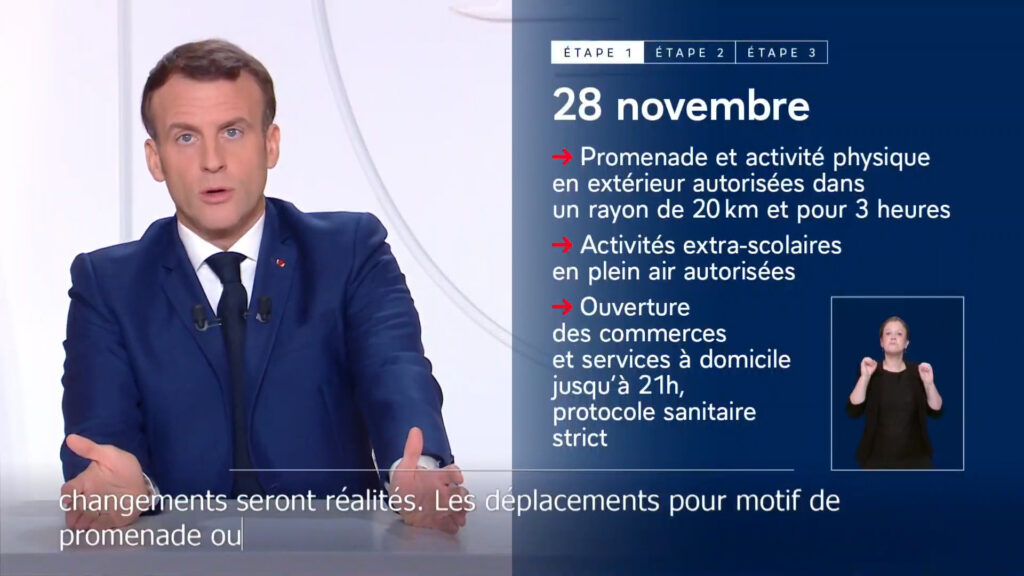 Emmanuel Macron le 24/11/20 // Source : Élysée Emmanuel Macron le 24/11/20 // Source : Élysée