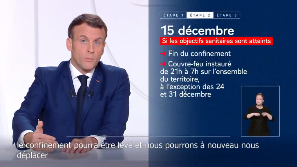 Emmanuel Macron le 24/11/20 // Source : Élysée Emmanuel Macron le 24/11/20 // Source : Élysée