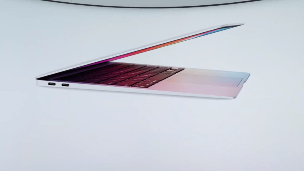 Le MacBook Air sous processeur M1 // Source : Capture d'écran Numerama Le MacBook Air sous processeur M1 // Source : Capture d'écran Numerama