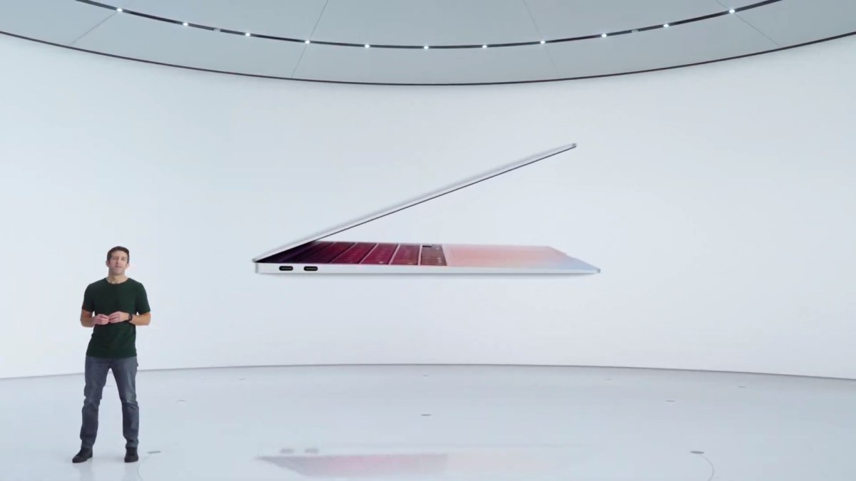 Le MacBook Air sous processeur M1 // Source : Capture d'écran Numerama Le MacBook Air sous processeur M1 // Source : Capture d'écran Numerama