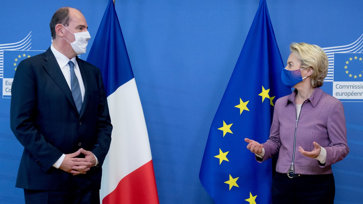 Jean Castex et Ursula von der Leyen. // Source : European Union, 2020 Jean Castex et Ursula von der Leyen. // Source : European Union, 2020