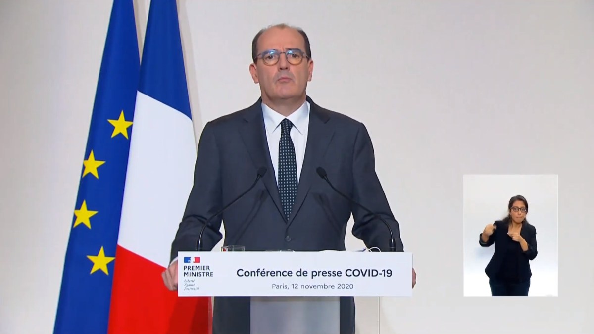 Jean Castex le 12/11/20 // Source : Gouvernement / Youtube Jean Castex le 12/11/20 // Source : Gouvernement / Youtube