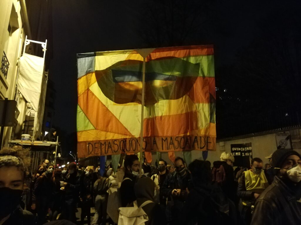 La manifestation contre la loi de sécurité globale le 17/11/20 // Source : Aurore Gayte pour Numerama La manifestation contre la loi de sécurité globale le 17/11/20 // Source : Aurore Gayte pour Numerama