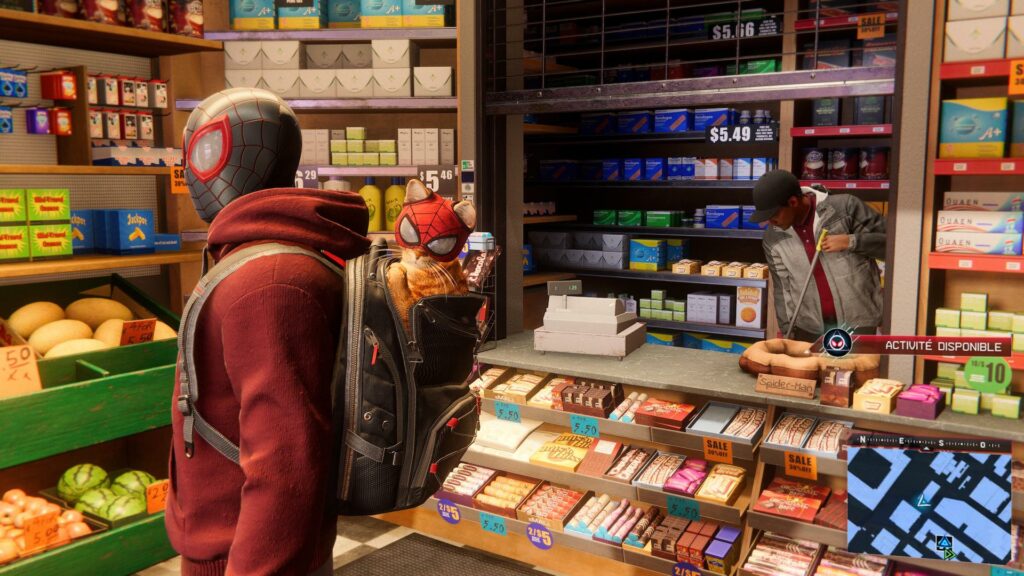 La tenue chat dans Marvel's Spider-Man: Miles Morales // Source : Capture d'écran PS5 La tenue chat dans Marvel's Spider-Man: Miles Morales // Source : Capture d'écran PS5