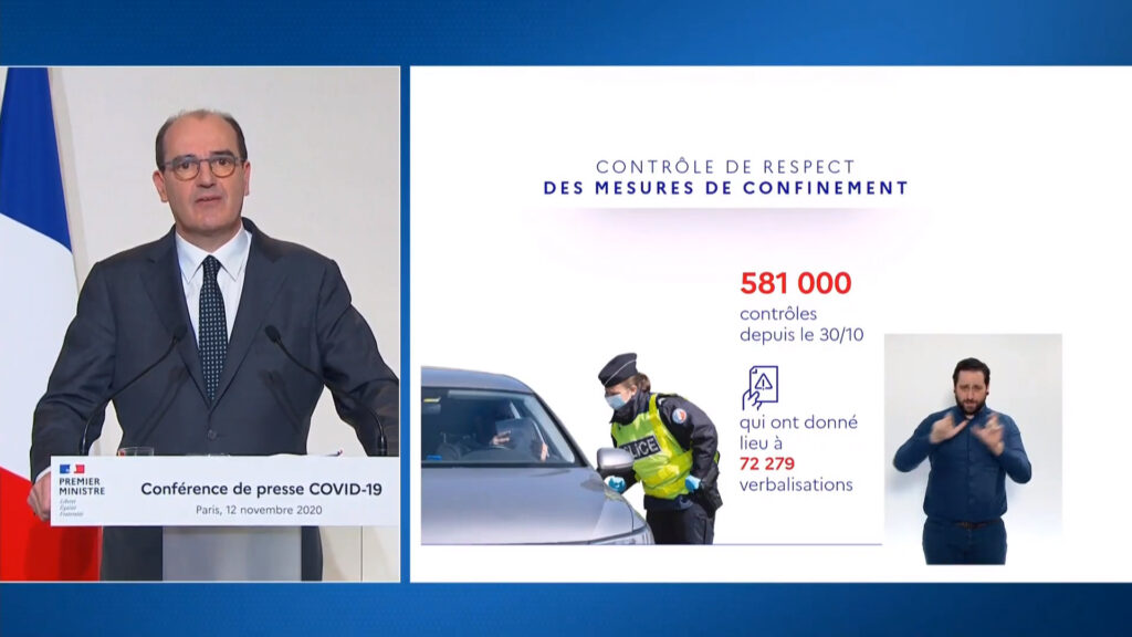Verbalisations Jean Castex // Source : Gouvernement / Youtube Verbalisations Jean Castex // Source : Gouvernement / Youtube