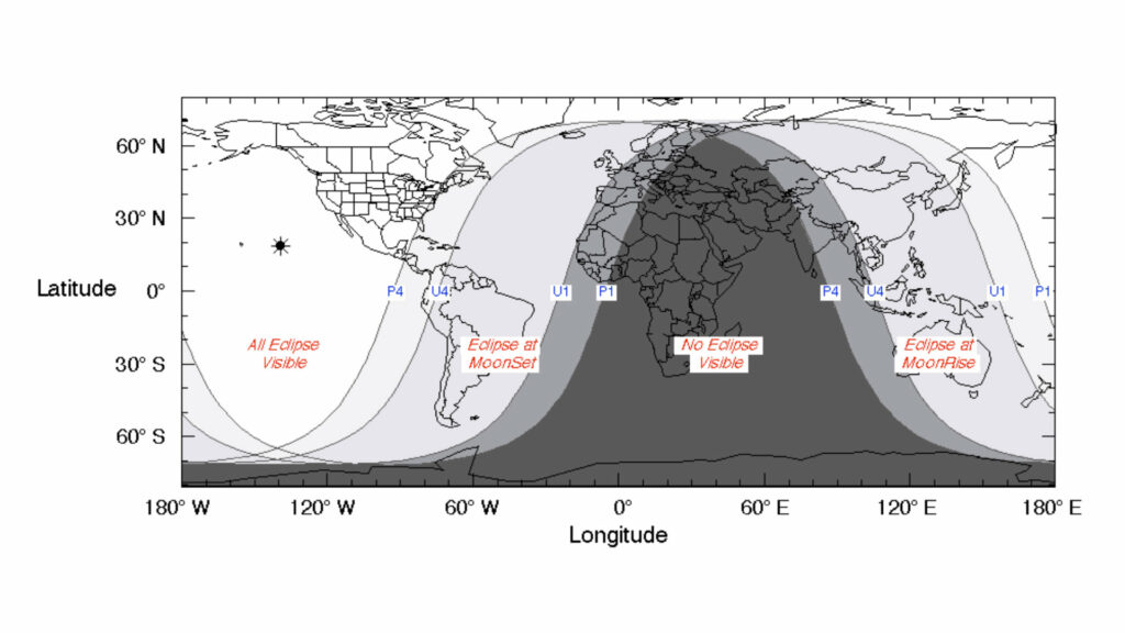 Visibilité de l'éclipse du 19 novembre 2021. // Source : Capture d'écran IMCCE/Nasa Visibilité de l'éclipse du 19 novembre 2021. // Source : Capture d'écran IMCCE/Nasa