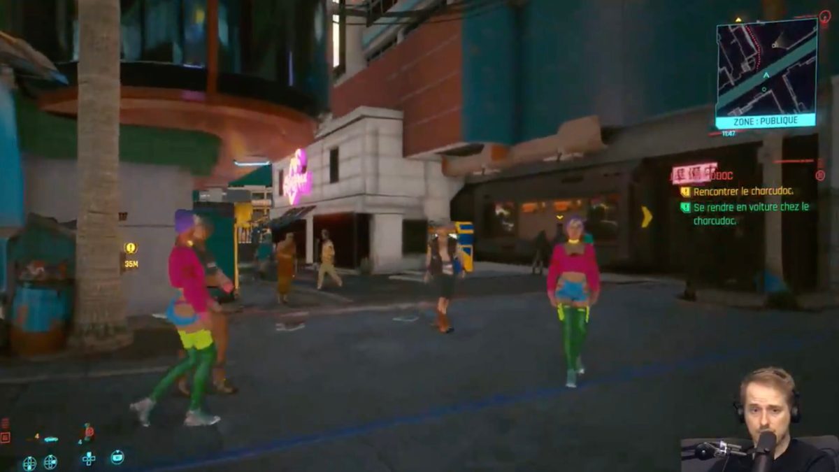 Une rue passante // Source : Capture d'écran d'une vidéo de Gamekult Une rue passante // Source : Capture d'écran d'une vidéo de Gamekult