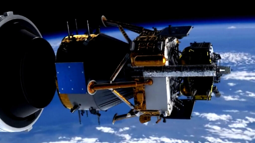 La mission Chang'e 5 dans l'espace. // Source : Wikimedia/CC/China News Service