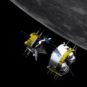 Vue d'artiste de la mission Chang'e 5. // Source : Capture d'écran YouTube CGTN