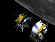 Vue d'artiste de la mission Chang'e 5. // Source : Capture d'écran YouTube CGTN