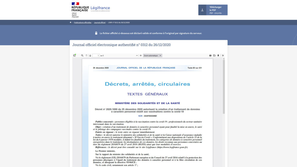 Journal officiel vaccination Journal officiel vaccination
