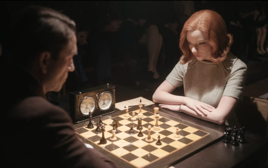 Le jeu de la dame. // Source : Netflix Le jeu de la dame. // Source : Netflix