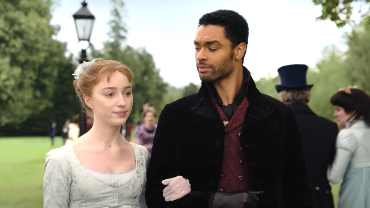 Daphne et Simon dans la Chronique de Bridgerton // Source : Capture d'écran Netflix Daphne et Simon dans la Chronique de Bridgerton // Source : Capture d'écran Netflix