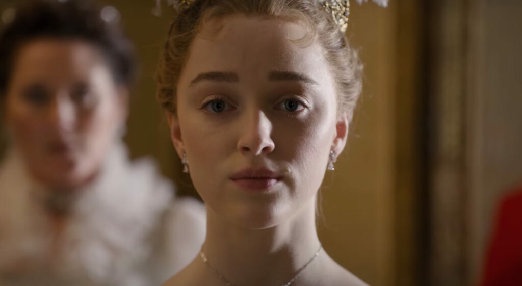 Daphne (Phoebe Dynevor) dans la Chronique de Bridgerton // Source : Capture d'écran Netflix Daphne (Phoebe Dynevor) dans la Chronique de Bridgerton // Source : Capture d'écran Netflix