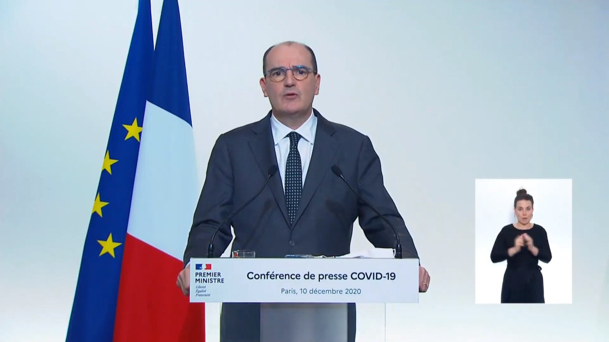Jean Castex lors du point de situation le 10 décembre 2020. // Source : Capture d'écran YouTube Gouvernement Jean Castex lors du point de situation le 10 décembre 2020. // Source : Capture d'écran YouTube Gouvernement