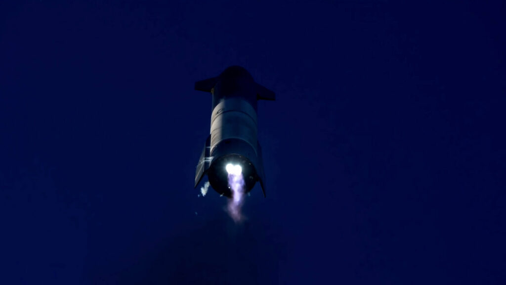 Le vol du Starship SN8 de SpaceX // Source : SpaceX Le vol du Starship SN8 de SpaceX // Source : SpaceX