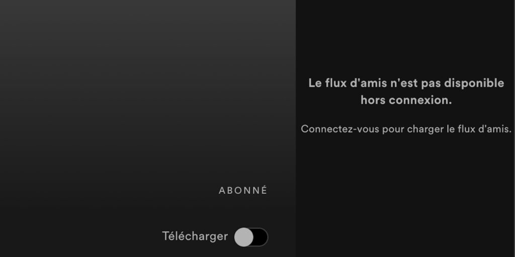 Capture d'écran de l'app spotify sur Macbook Capture d'écran de l'app spotify sur Macbook