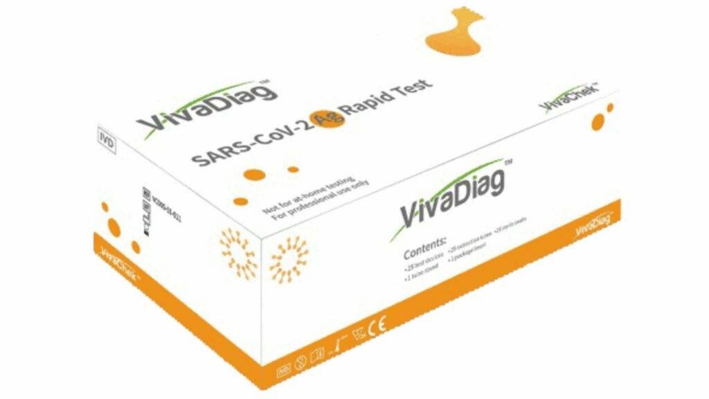 Le test antigénique de VivaDiag ne peut plus être utilisé en raison de faux positifs. // Source : VivaDiag Le test antigénique de VivaDiag ne peut plus être utilisé en raison de faux positifs. // Source : VivaDiag