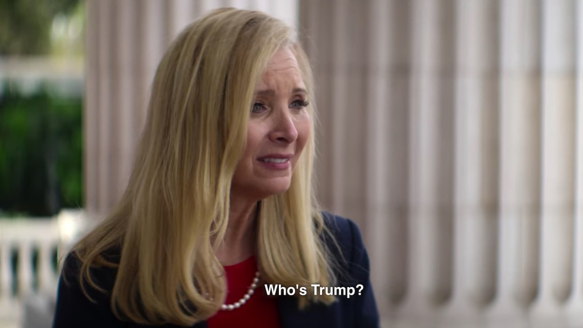 Lisa Kudrow dans "Mort à 2020" // Source : Capture d'écran Netflix Lisa Kudrow dans "Mort à 2020" // Source : Capture d'écran Netflix