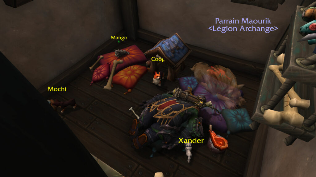 Oui bon ok là y a pas de lits et on dort sur des coussins, mais REGARDEZ LE CORGI !! // Source : Capture d'écran Numerama Oui bon ok là y a pas de lits et on dort sur des coussins, mais REGARDEZ LE CORGI !! // Source : Capture d'écran Numerama