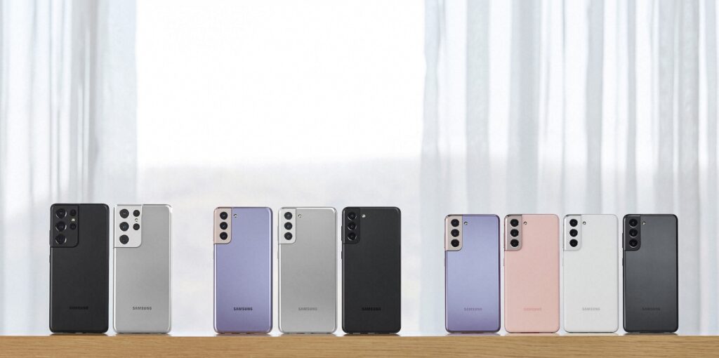 La gamme Galaxy S21 de Samsung // Source : Samsung La gamme Galaxy S21 de Samsung // Source : Samsung