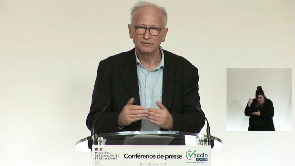 Alain Fischer, le 26 janvier 2021. // Source : Gouvernement Alain Fischer, le 26 janvier 2021. // Source : Gouvernement