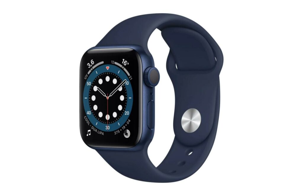 Apple Watch Series 6 bleu avec bracelet sport bleu marine Apple Watch Series 6 bleu avec bracelet sport bleu marine