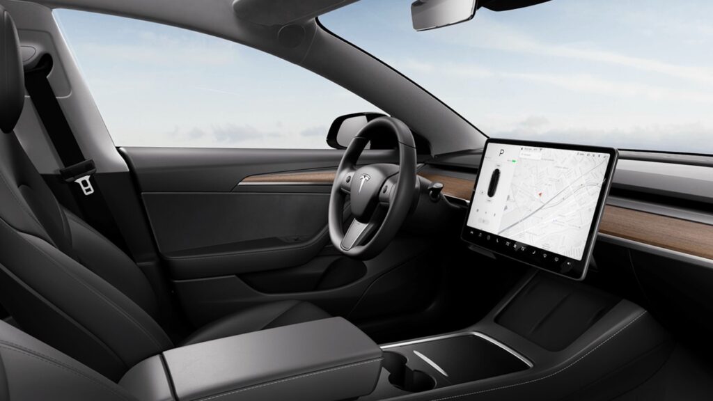 Intérieur de la Tesla Model 3 (2021) // Source : Tesla Intérieur de la Tesla Model 3 (2021) // Source : Tesla