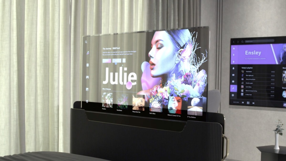 TV Transparent par LG // Source : LG Display