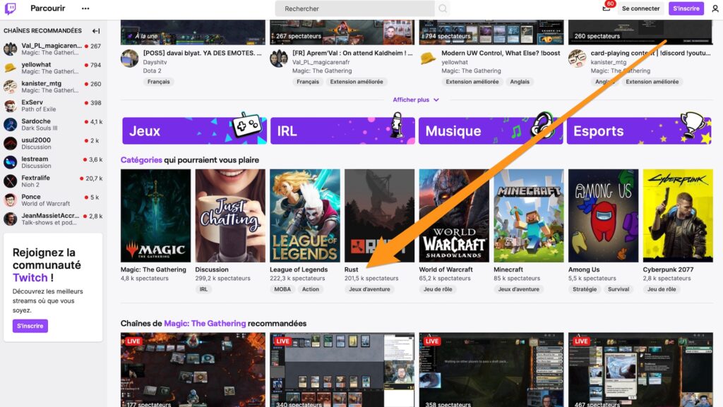 Rust sur Twitch // Source : Capture d'écran Twitch Rust sur Twitch // Source : Capture d'écran Twitch