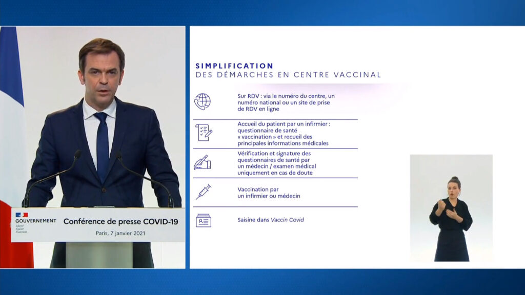 Olivier Véran le 7 janvier 2021 // Source : Gouvernement / youtube