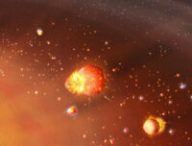Vue d'artiste de la formation du système solaire. // Source : Mark A Garlick/markgarlick.com