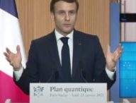 Macron a présenté le plan quantique le 21 janvier. // Source : Élysée-YouTube