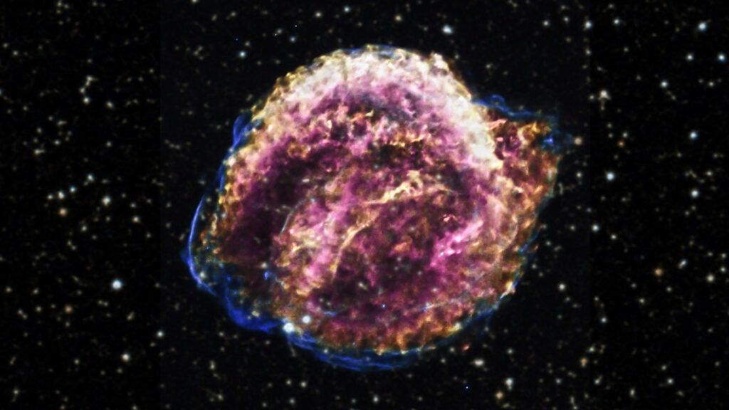 Représentation de la supernova de Kepler. // Source : Flickr/CC/NASA's Marshall Space Flight Center (photo recadrée) Représentation de la supernova de Kepler. // Source : Flickr/CC/NASA's Marshall Space Flight Center (photo recadrée)