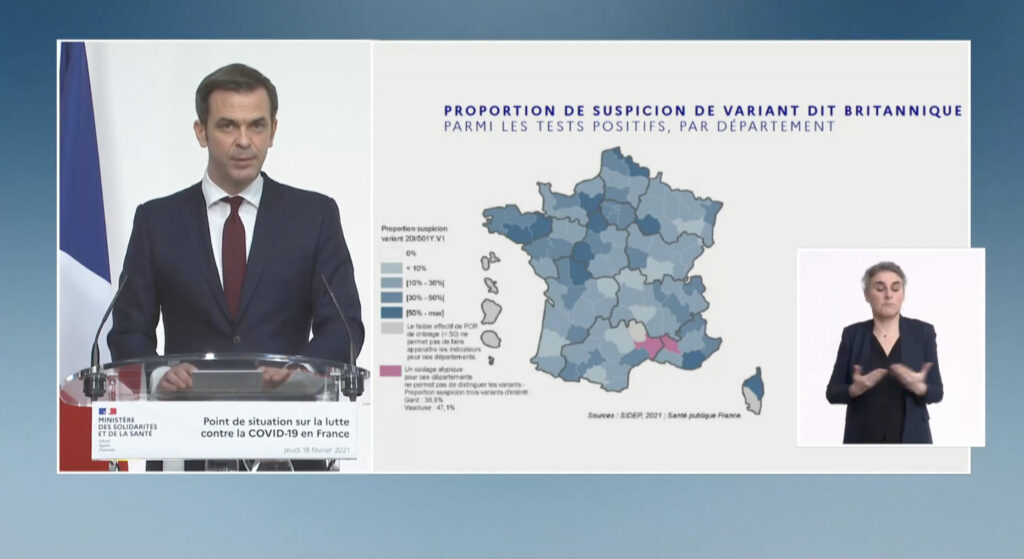 Les variants en France // Source : Capture d'écran Numerama Les variants en France // Source : Capture d'écran Numerama
