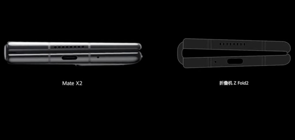 La charnière du Huawei Mate X2 // Source : Capture d'écran YouTube