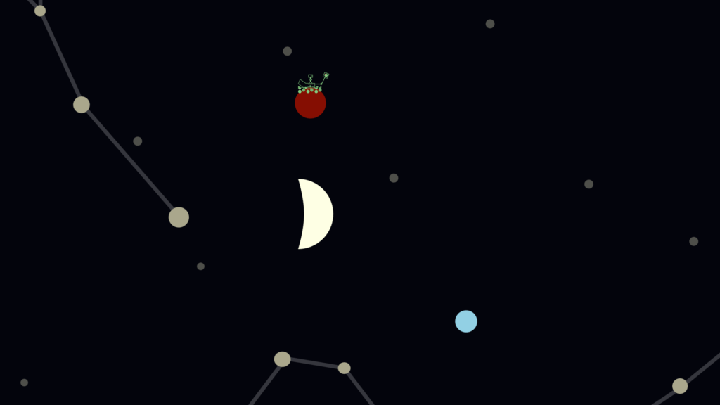 Conjonction entre la Lune et Mars le soir du 18 février 2021. // Source : Nino Barbey pour Numerama Conjonction entre la Lune et Mars le soir du 18 février 2021. // Source : Nino Barbey pour Numerama