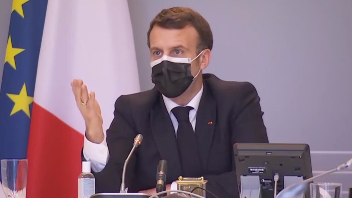 Président Emmanuel Macron. // Source : Twitter @Elysee Président Emmanuel Macron. // Source : Twitter @Elysee