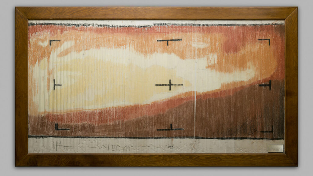 La première image de Mars, colorée à la main. // Source : NASA/JPL-Caltech/Dan Goods (photo recadrée) La première image de Mars, colorée à la main. // Source : NASA/JPL-Caltech/Dan Goods (photo recadrée)