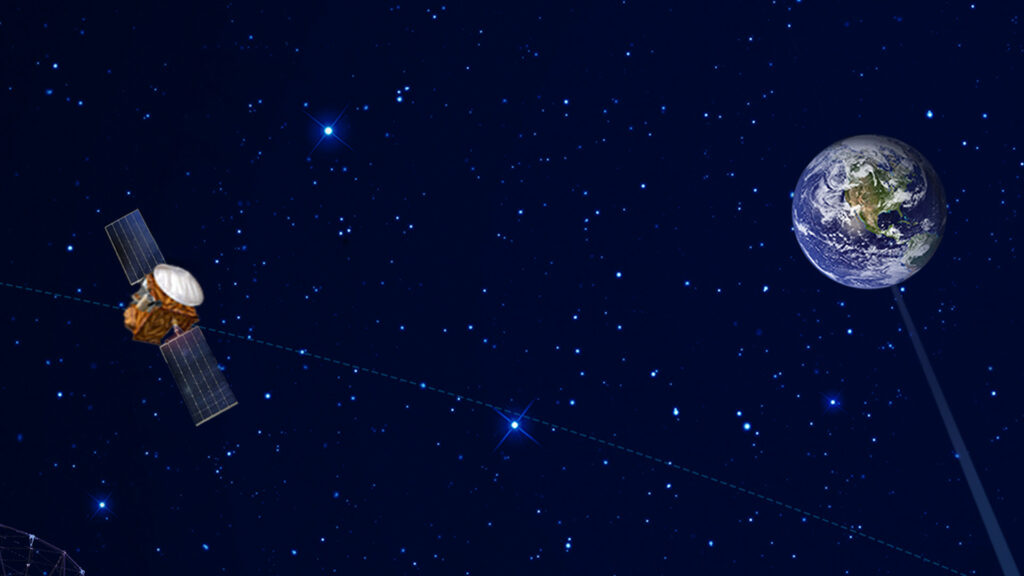 Vue d'artiste de la mission. // Source : Nasa (image recadrée)