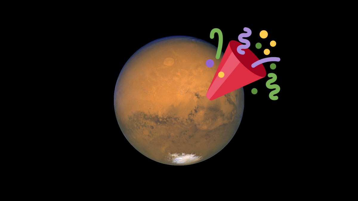 Bonne année sur Mars ! // Source : Flickr/CC/Nasa Hubble Space Telescope, Wikimedia/CC/Twitter, montage Numerama Bonne année sur Mars ! // Source : Flickr/CC/Nasa Hubble Space Telescope, Wikimedia/CC/Twitter, montage Numerama
