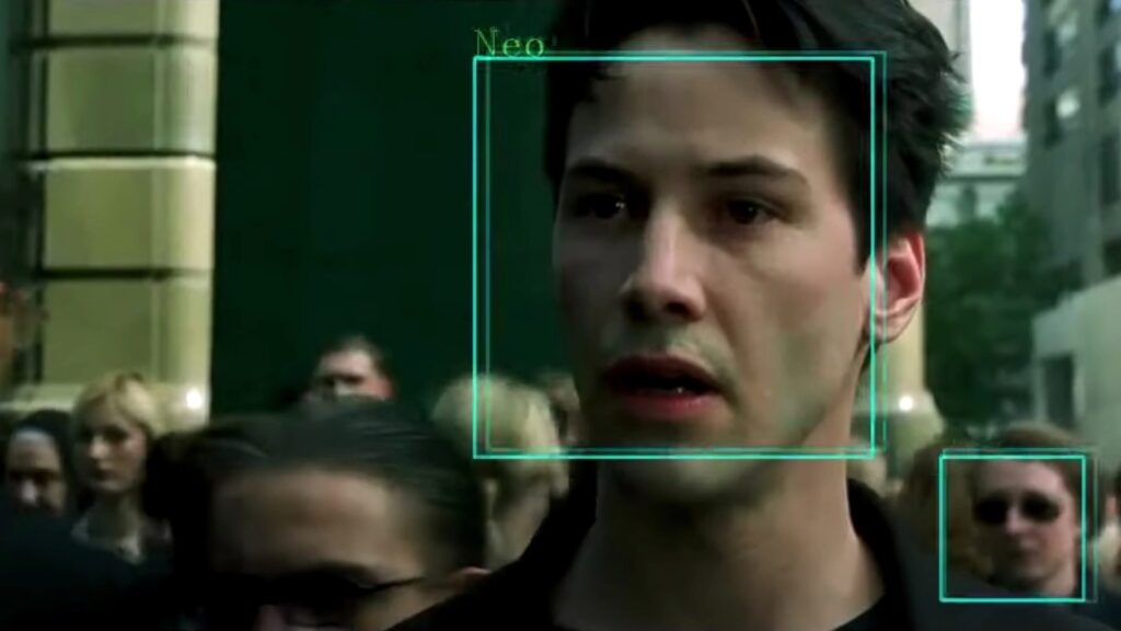 Clearview envisage d'inquiétants usages pour sa technologie de reconnaissance faciale. // Source : Matrix Clearview envisage d'inquiétants usages pour sa technologie de reconnaissance faciale. // Source : Matrix