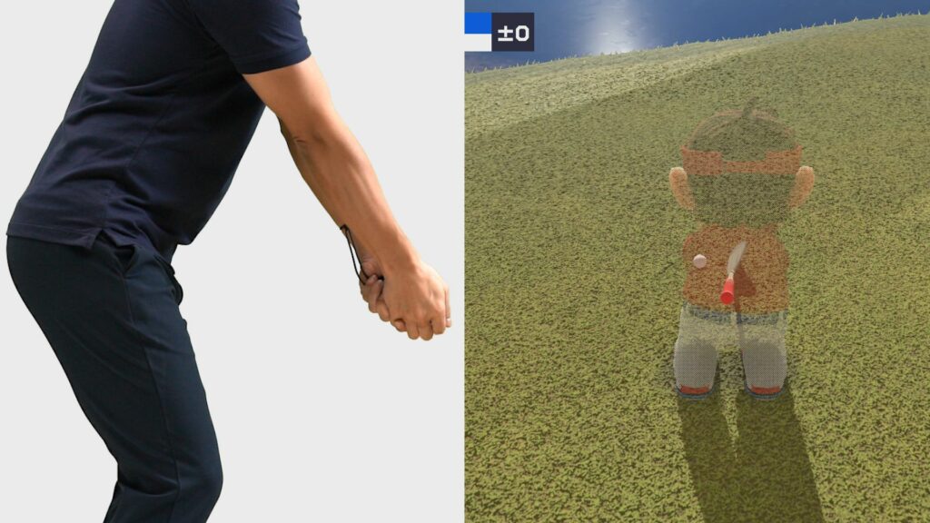 Le motion gaming dans Mario Golf: Super Rush // Source : Nintendo