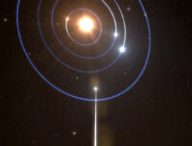 Représentation du passage d'Oumuamua dans le système solaire. // Source : ESO, M. Kornmesser, L.Calcada. Music: Mylonite - MRP (Mylonite Recordz Production) (image recadrée)