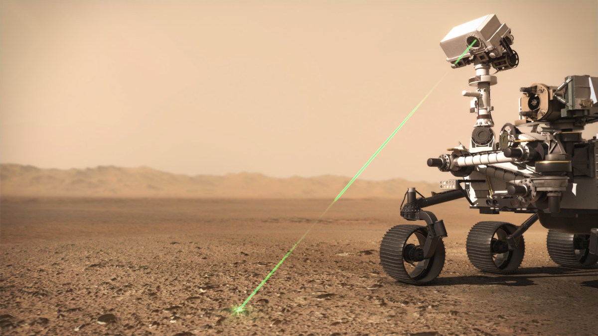 Vue d'artiste de Perseverance sur Mars. // Source : CNES/VR2Planets, 2021 Vue d'artiste de Perseverance sur Mars. // Source : CNES/VR2Planets, 2021