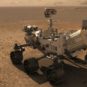 Représentation de Perseverance sur Mars. // Source : CNES/VR2Planets, 2021 (photo recadrée) Représentation de Perseverance sur Mars. // Source : CNES/VR2Planets, 2021 (photo recadrée)