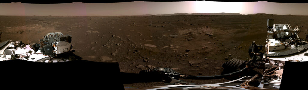 Panorama obtenu par Perseverance sur Mars. // Source : Nasa Panorama obtenu par Perseverance sur Mars. // Source : Nasa