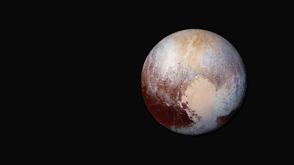 Pluton vue par New Horizons. // Source : NASA/JHUAPL/SwRI via Flickr (photo recadrée) Pluton vue par New Horizons. // Source : NASA/JHUAPL/SwRI via Flickr (photo recadrée)