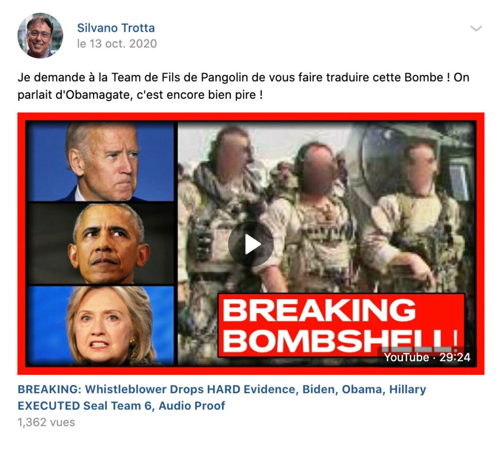 Silvano Trotta demande une traduction // Source : Capture d'écran Numerama