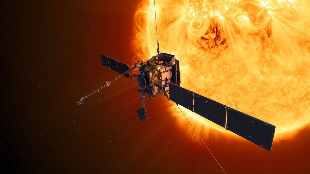 Vue d'artiste de Solar Orbiter. // Source : ESA/ATG Medialab, 2020 (image recadrée) Vue d'artiste de Solar Orbiter. // Source : ESA/ATG Medialab, 2020 (image recadrée)